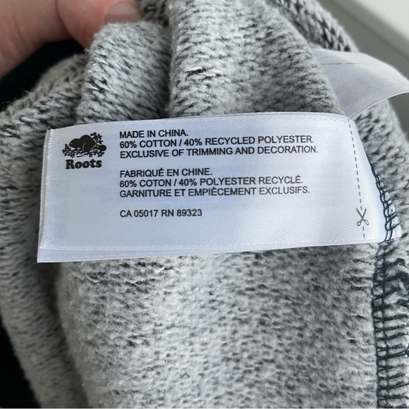 ROOTS Organic Original Half Zip Stein Black Pepper - Picture 5 of 9